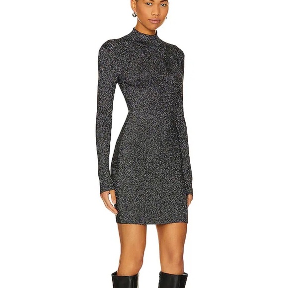 Nadina Sweater Dress in Black & Silver
Metallic by Steve Madden NEW Size XS - Picture 13 of 15